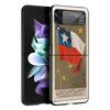 Chile Flag Black Phone Case For Samsung ZFlip7 ZFlip6 ZFlip5 ZFlip4 ZFlip3 5G Hard Protective Galaxy Z Flip 3 4 5 6 7