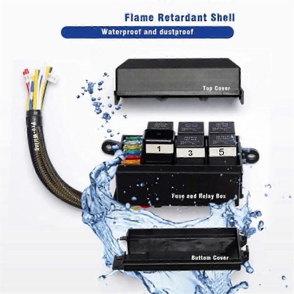 6-Way Fuse Box Modification Relay Module 12V for Vehicles