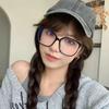 Flat Glasses Large Frame Anti-Blue Glasses Trendy Plain Face Can Be Matched With Myopia Frames