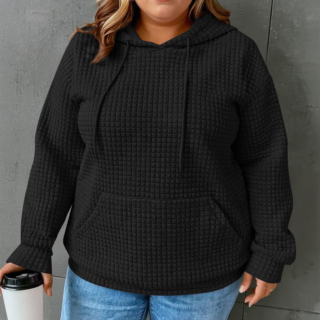 Женские толстовки с капюшоном, с длинным рукавом, повседневные, со шнурком, свитшоты, пуловер, карманы, топы