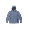 Windproof Warm Logo Solid Color Hooded Down Jacket Men Outerwear Silver-Gray 15947916-1