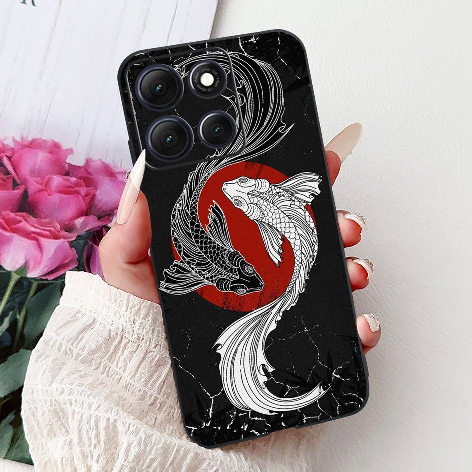Для Motorola Moto G86 Power 5G Чехол Новый Модный Цветок Бамбук Кошка Мультфильм Мягкий Силикон Задняя Крышка Для Moto G86 Power 2025 Coque