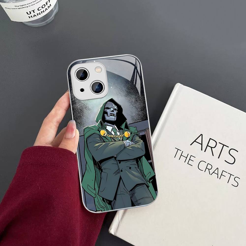 M-MF Rapper D-DOOM For IPhone 14 13 12 Mini 11 Pro XS Max X XR 14 Plus Tempered Glass Cover