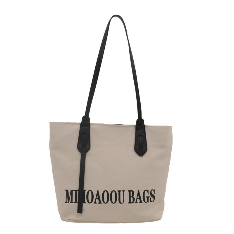 Корейская версия модной сумки-тоут большой вместимости женская 2024 лето новая трендовая сумка через плечо простая повседневная сумка для поездок на работу