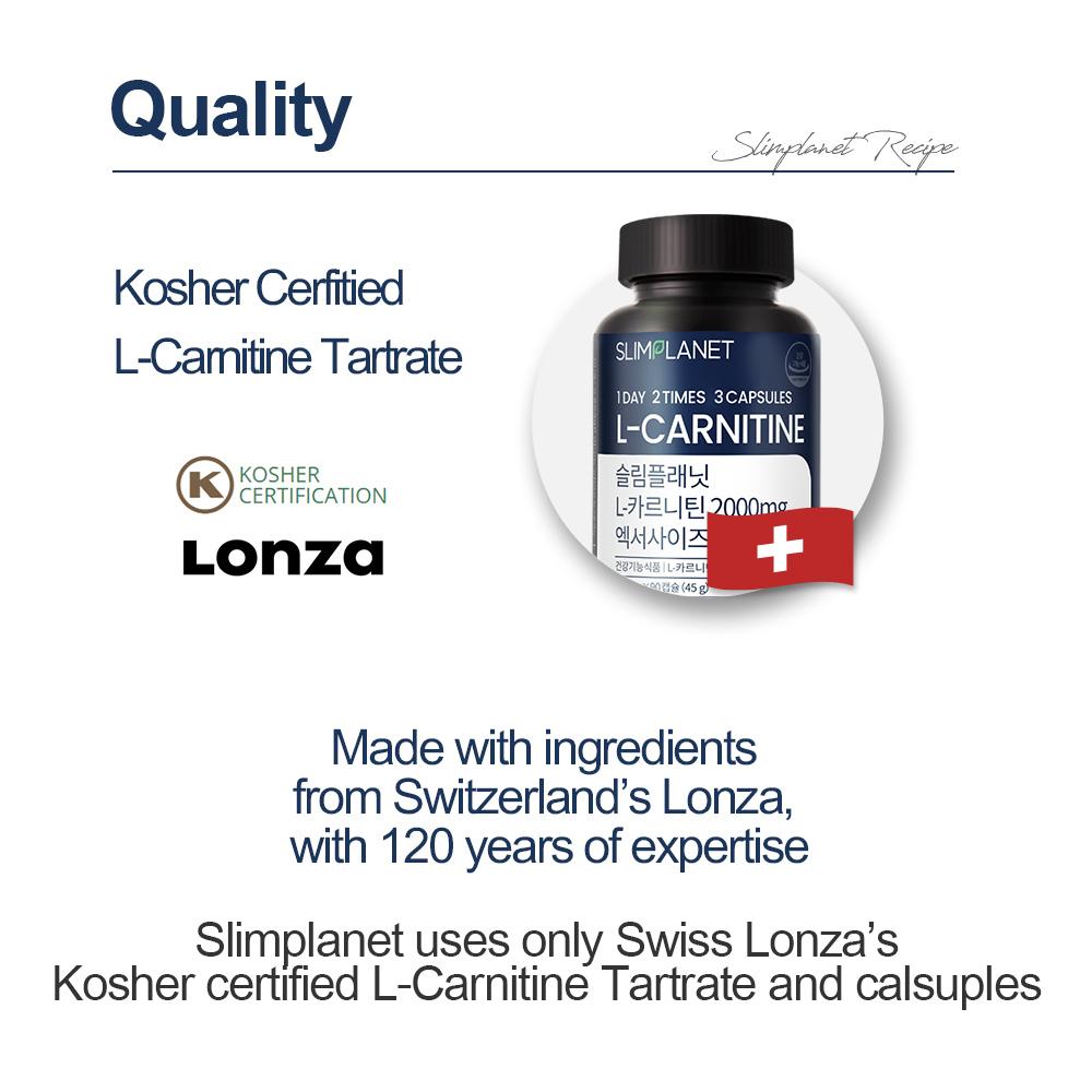 Slimplanet L-карнитин 2000 мг 1 коробка/45 г(500мг*90шт.)Сжигатель жира и усилитель энергии Max Strength для тренировок и снижения веса