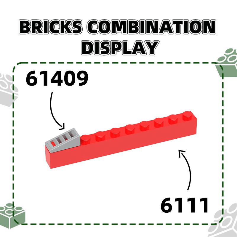 Нетоксичный 331 шт./Лот 61409 Скат 18 2X1X2/3 с 4 пазами Блок Moc Цветные Аксессуары Совместимые с Кирпичиками DIY Детская Игрушка Сборка