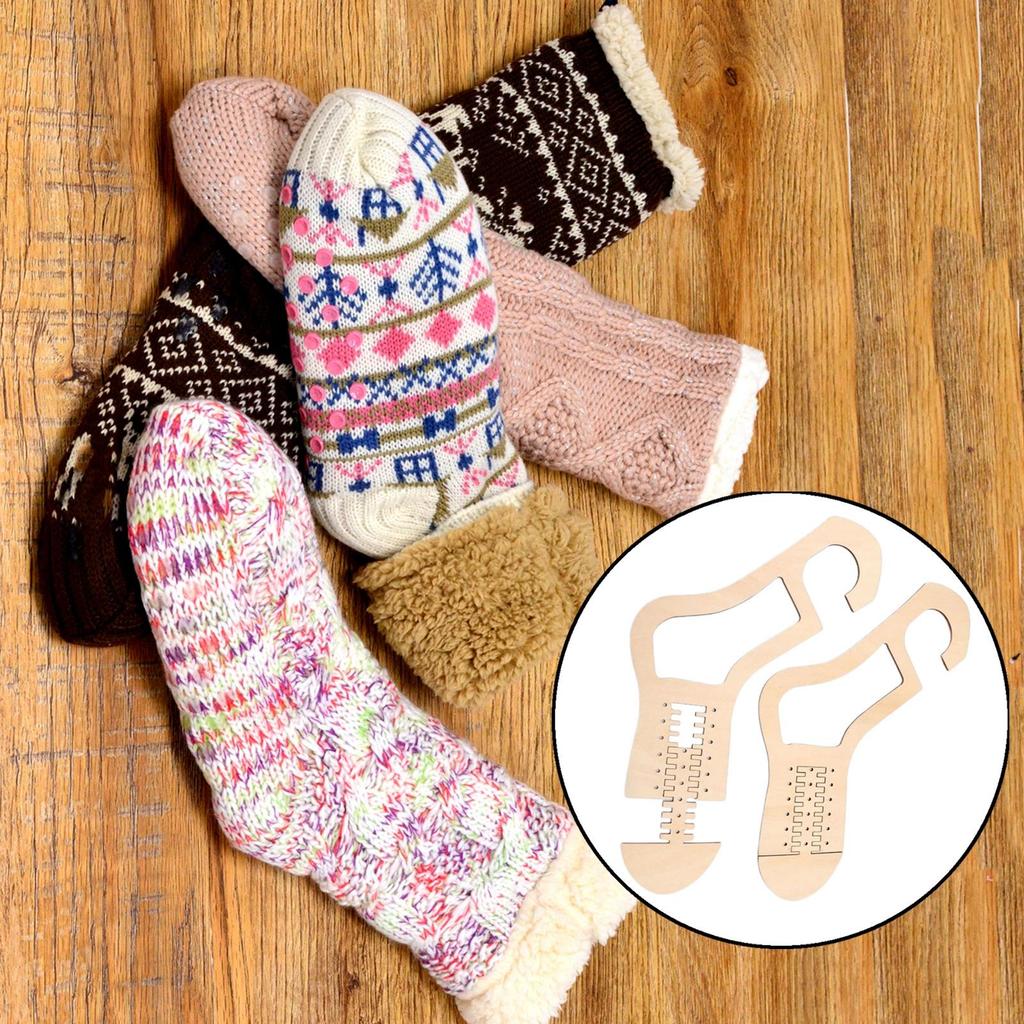 1 пара DIY деревянных колодок для носков, стойка для демонстрации чулок, ручная вязка для взрослых новичков
