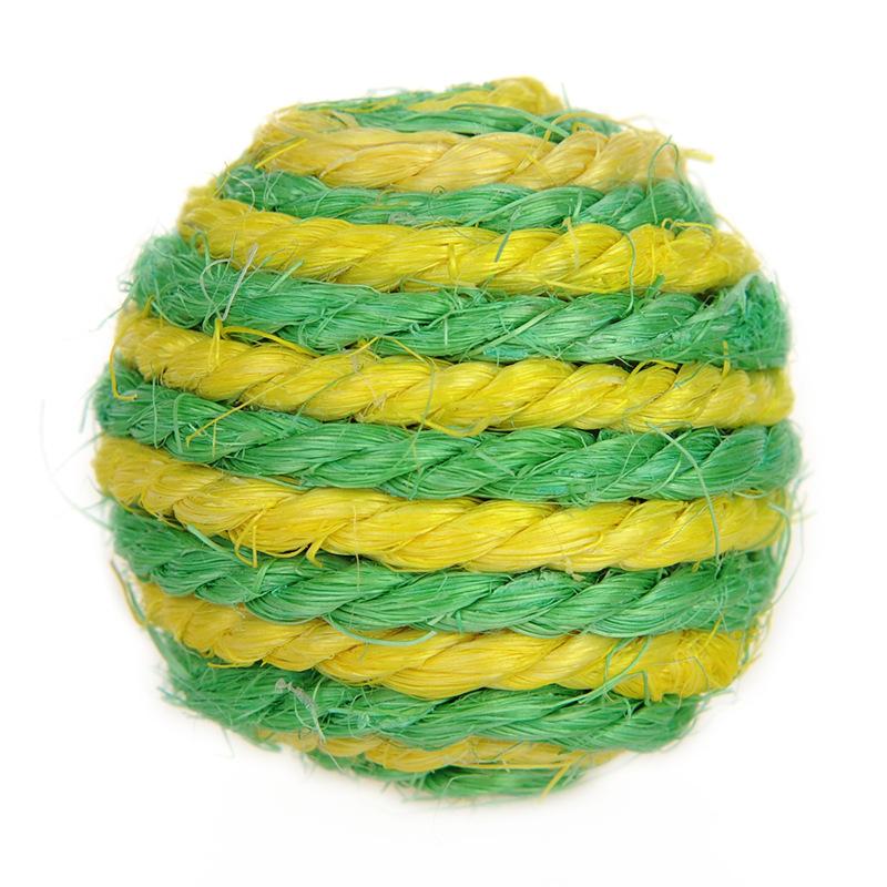 HOOPET Cat Sisal Rope Weave Ball Teaser Play Chewing Scratch Catch Toy Interactive Scratch Chew Toy For Pet Cat Dog Supplies