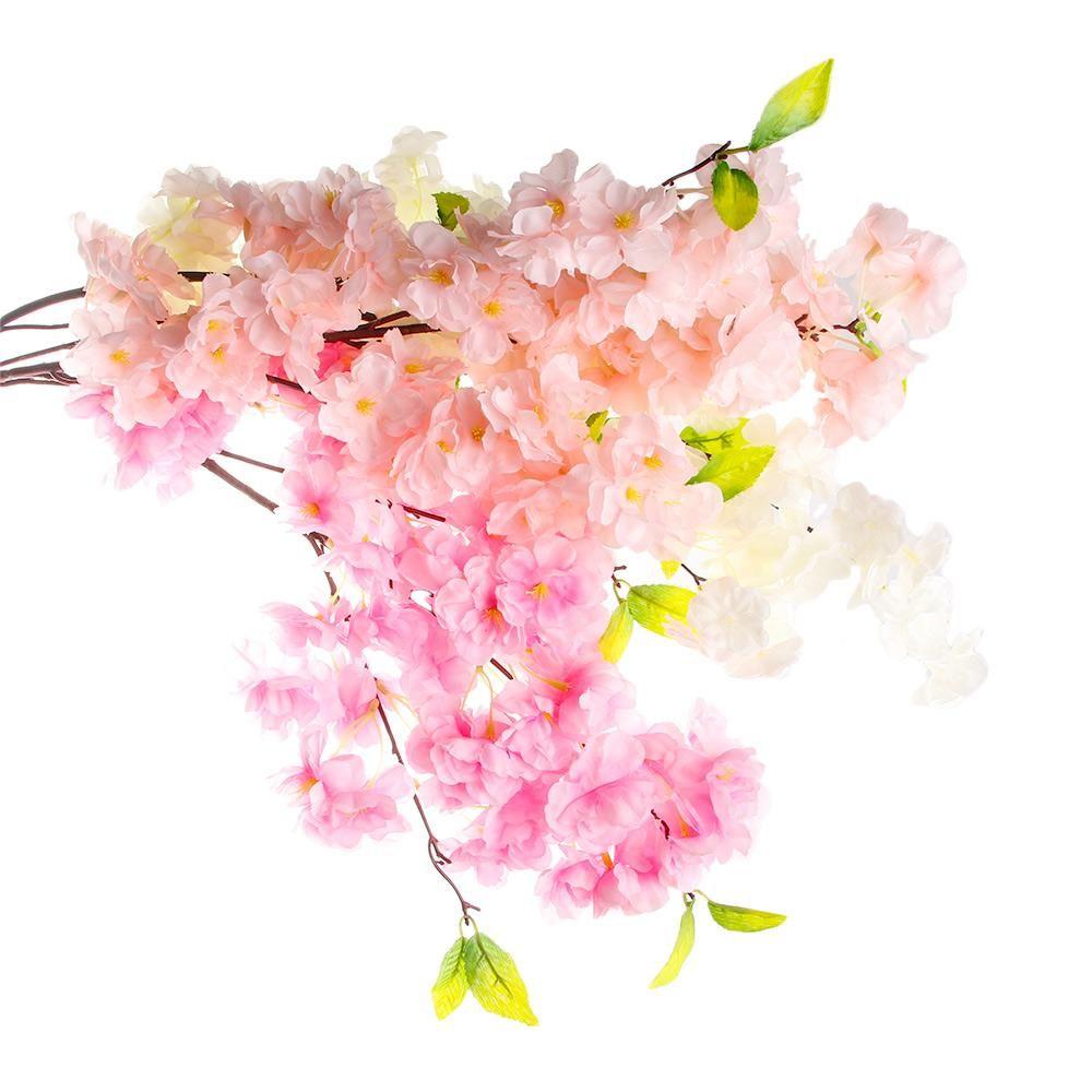 1PC Table 4 Branches Silk Artificial Sakura Home Decoration Cherry Blossom Fake Flower