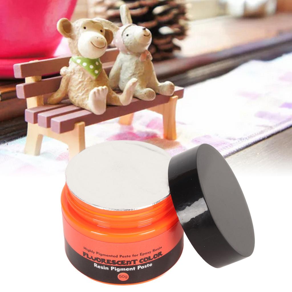 50g Fluorescent Color Resin Pigment Paste High Concentration Highly Pigmented Resin Pigment Paste for Painting Art