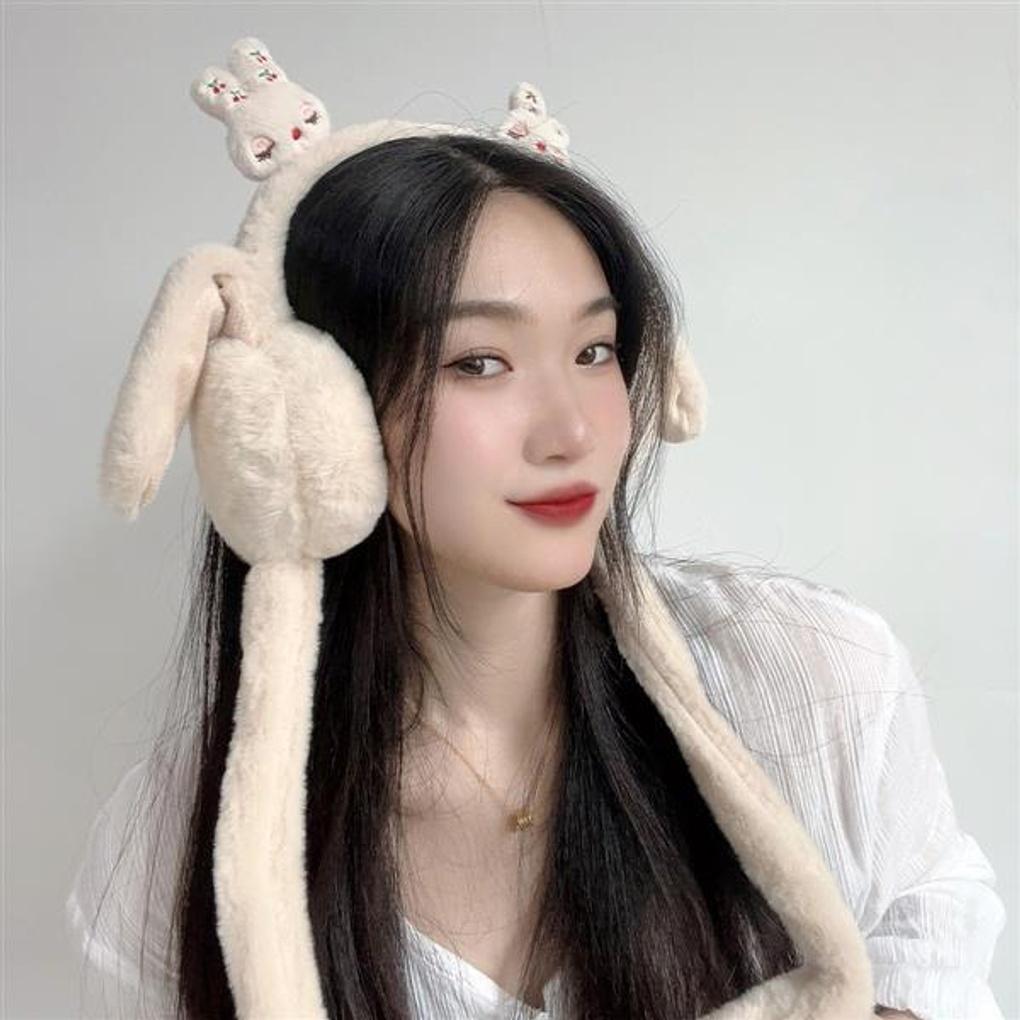 Rabbit Moving Earmuffs (Beige)