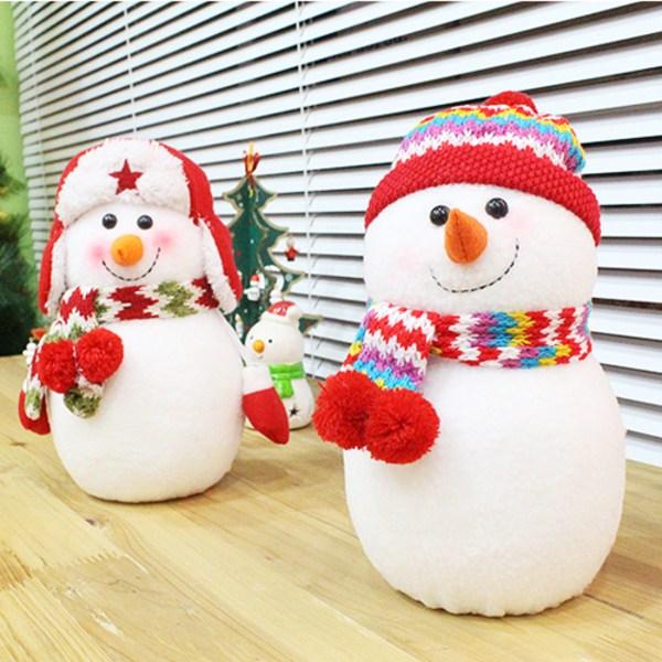 Party Snowman Doll 24cm, Fur Hat, 1 Piece