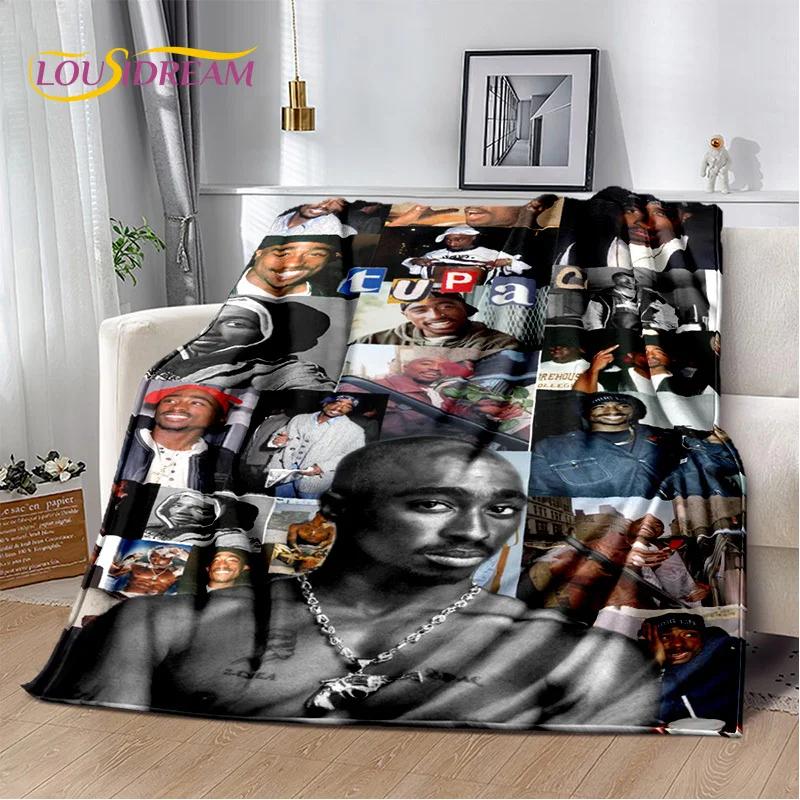 Плед с изображением рэперов Эминема и Тупака 2Pac, Хип-хоп Музыка, Бог Рэпа, Мягкий Плед для Дома, Спальни, Кровати, Дивана, Пикника, Путешествий, Подарок
