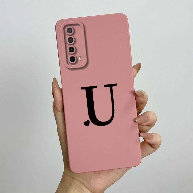 Чехол для Huawei Y7a Чехол для телефона Huawei P smart 2021 PPA-LX1 Роскошные буквы Квадратный Ударопрочный Мягкий ТПУ Силиконовая задняя крышка Fundas