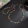 Hip-Hop Niche Colorful Pentagram Crystal Necklace for Men High-End Niche Collarbone Chain Men's Jewelry