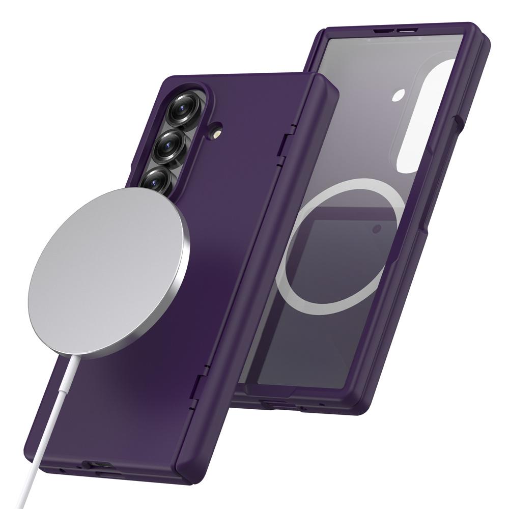 Магнитный чехол для телефона Samsung Galaxy Z Fold 7 с беспроводной зарядкой MagSafe и защитой шарнира экрана
