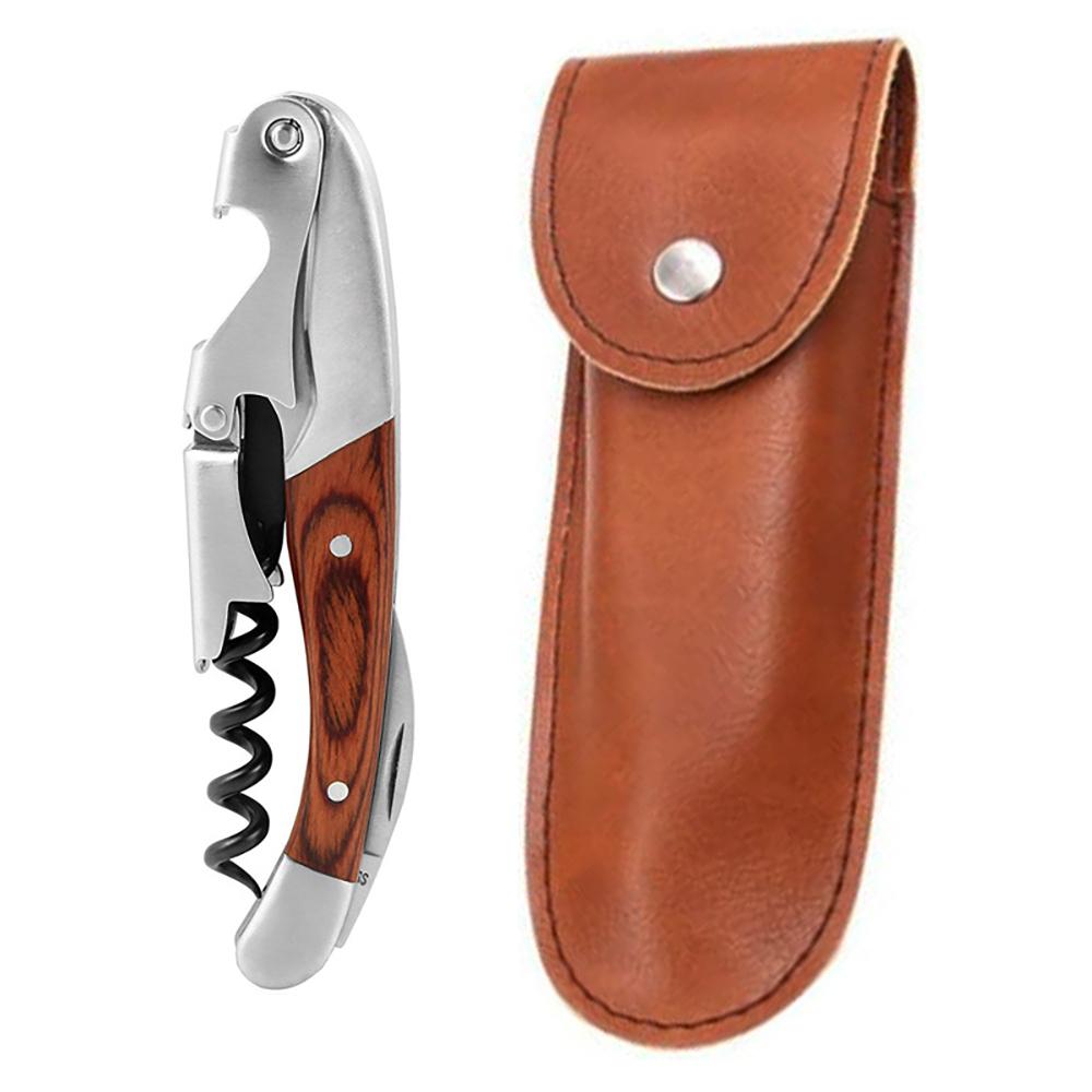 Персонализированный штопор для официантов, открывалка для бутылок вина и пива, деревянная открывалка для пробок, нержавеющая сталь, гравировка имени получателя