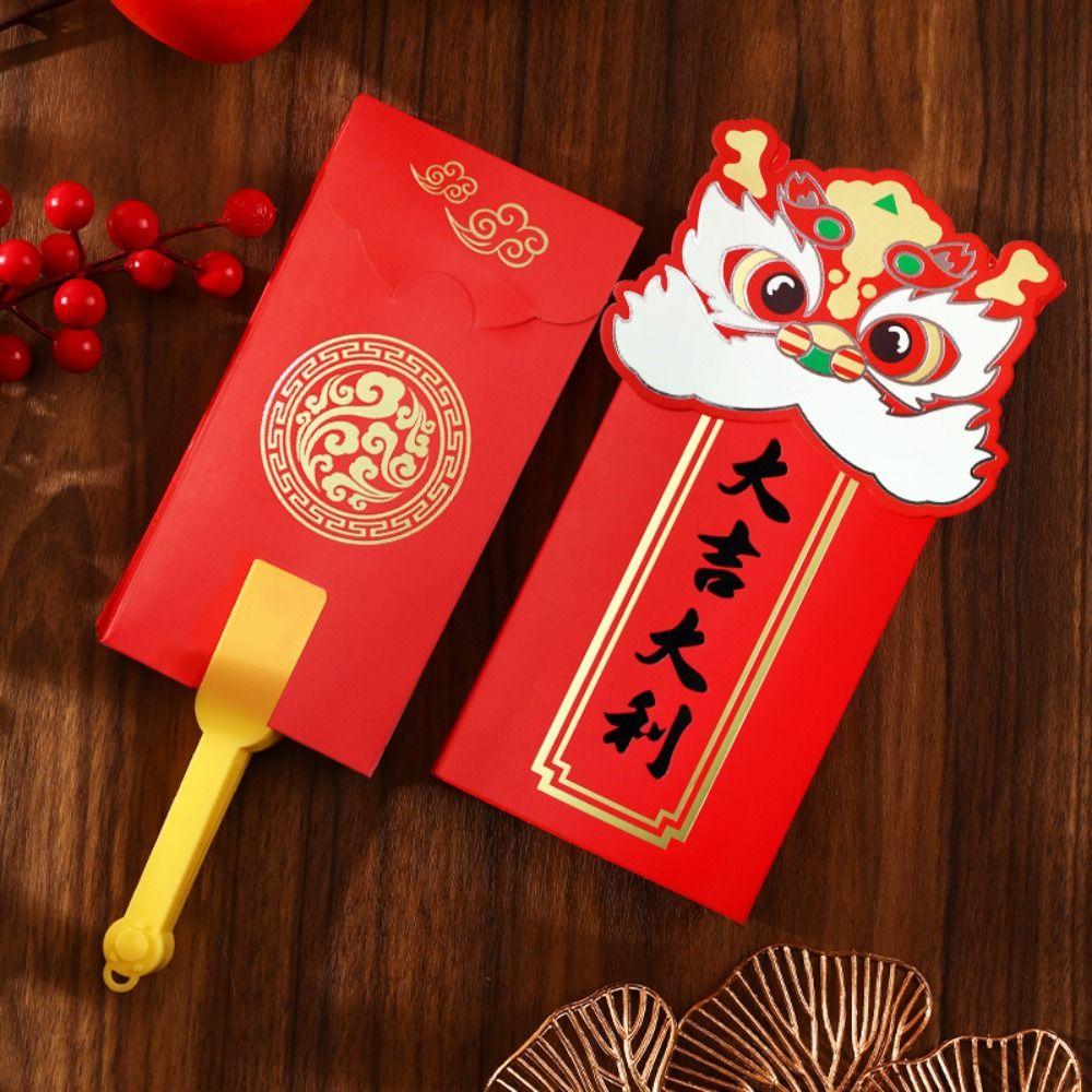 Expandable Fan Red Packet Fan-shaped Red Envelopes for Wedding Party New Year