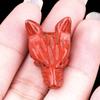 1Pc Mini Reiki Healing Crystal Carved Wolf Head Shape Ornament Decoration, Energy Natural Stone Amethyst Jade Agate Sodalite Gems Home Decor Jewelry
