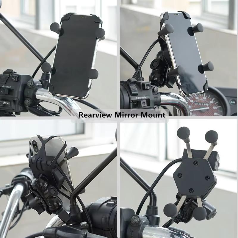 X-shaped Waterproof 9V To 24V USB Motorcycle Bracket Motorcycle Charger