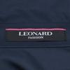 LEONARD 0388350 Water-repellent nylon and silk belted spring coat coat 42 NavyUsed