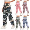 Women's Elastic Waist Baggy Camouflage Printing Sweatpants Joggers  Pants