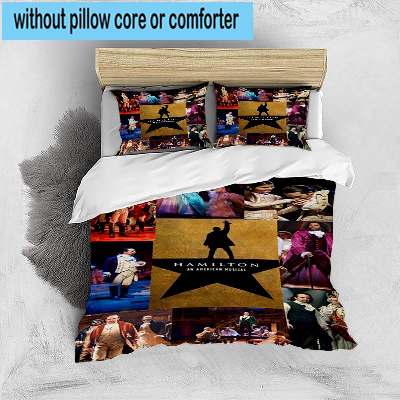 3PCS Star Hamilton Art 3pcs Bedding,Including 3PCS Duvet Cover And 2pcs Pillowcases Perfect for Christmas,Ideal for Bedroom, Dormitory