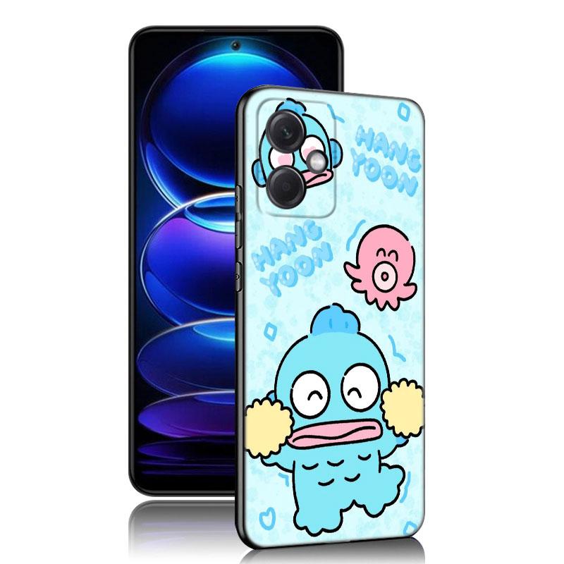 Cartoon Hangyodon Black Silicone Phone Case For Xiaomi Redmi Note 10 11 11S 12 13 4G 8 9 11T Pro 5G Plus 8T 9S 10S 12S