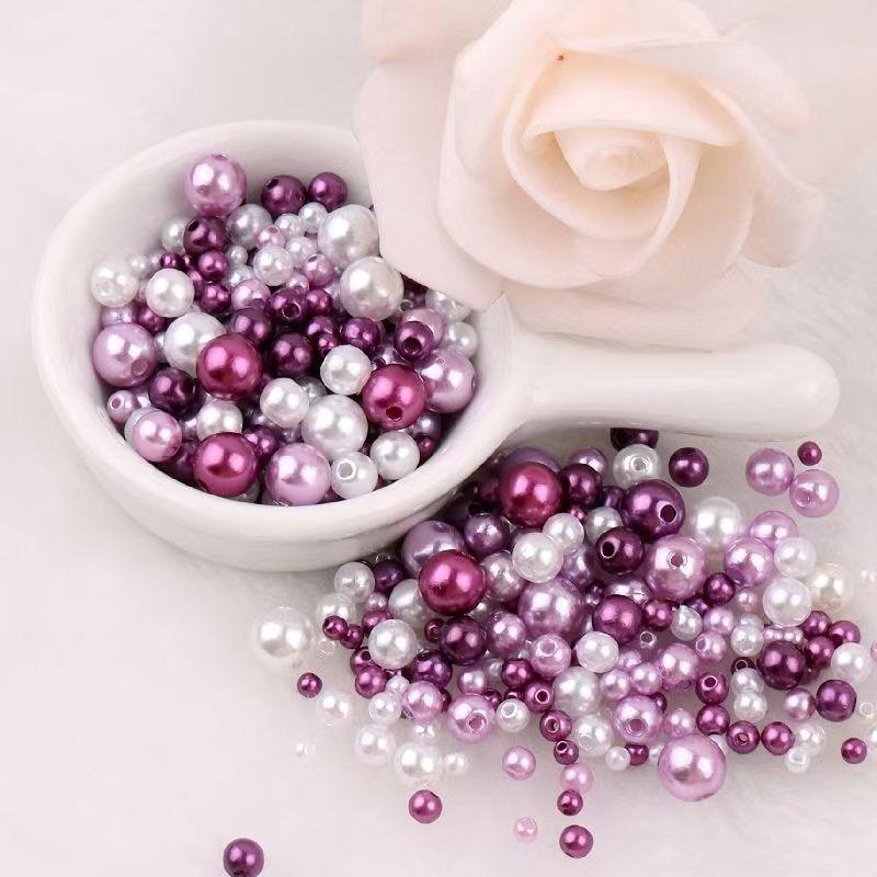 Высококачественная перфорированная разноцветная имитация жемчуга ABC, своими руками, платье из бисера, серьги, браслет, ожерелье с россыпью бусин