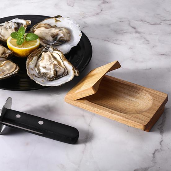 Деревянный поднос для устриц, универсальный деревянный зажим для устриц, простой в использовании измельчитель морепродуктов для вечеринок, кухни