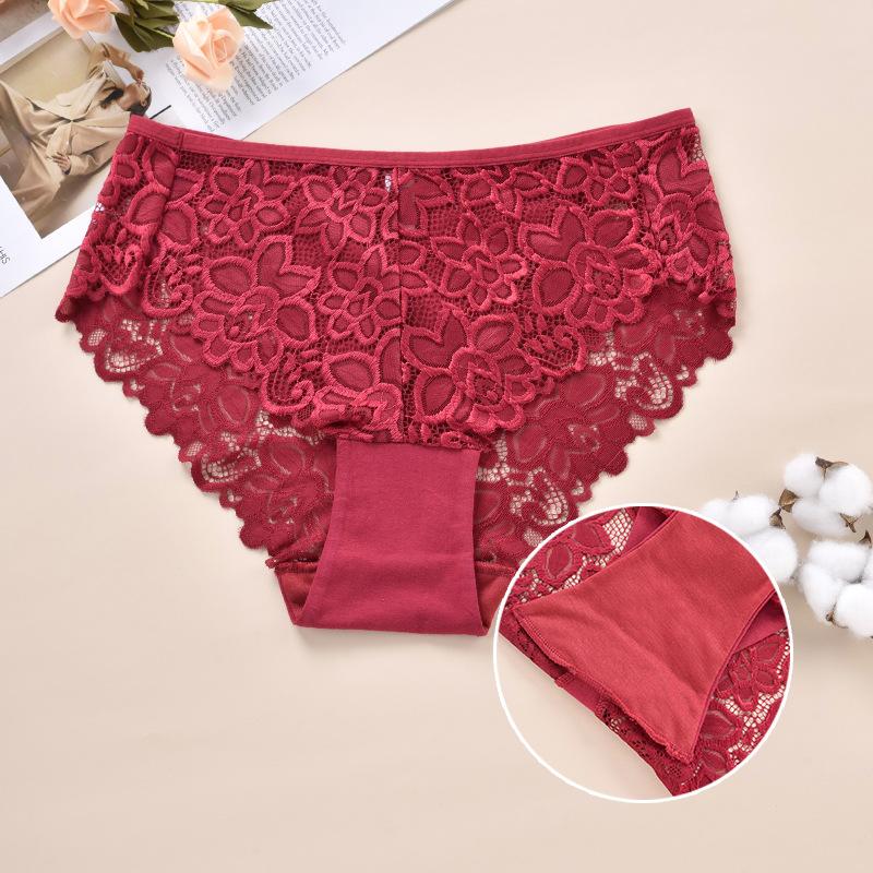 CFSC женское нижнее белье большого размера, однотонное нижнее белье с принтом, кружевные трусики большого размера