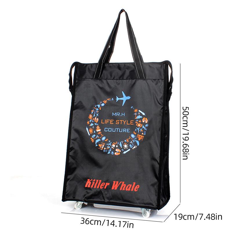 Универсальная сумка на колесах Oxford Spinning Дорожная сумка Женская сумка для покупок Большая вместительная сумка Портативная складная багажная сумка для коротких расстояний