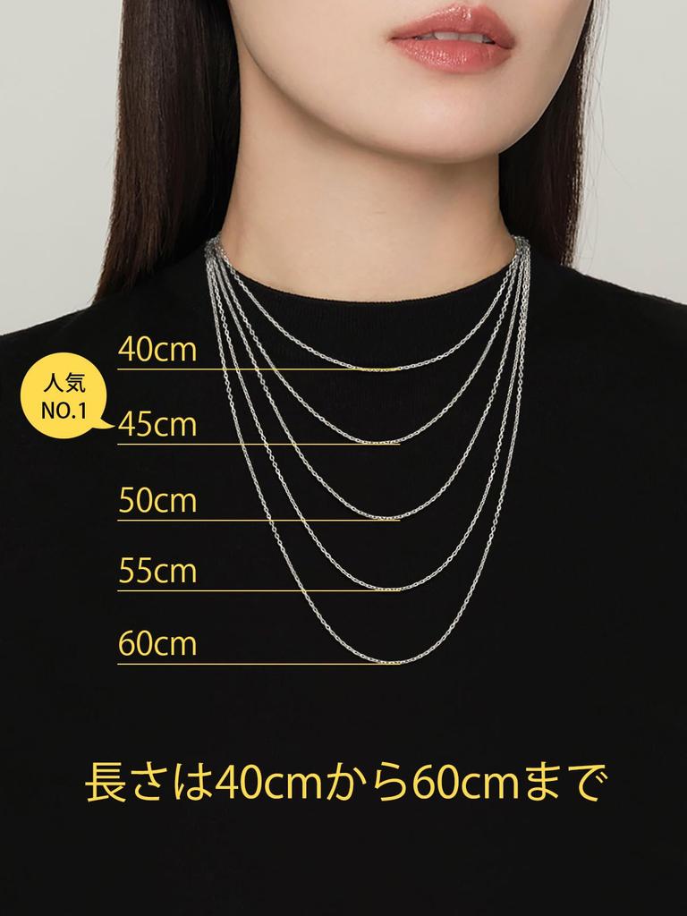 Ожерелье для цепочки из нержавеющей стали азуки можно носить все 50 аксессуаров [ChainsHouse] женщины, только, сталь, цепочка, гипоаллергенно, время, серебро,