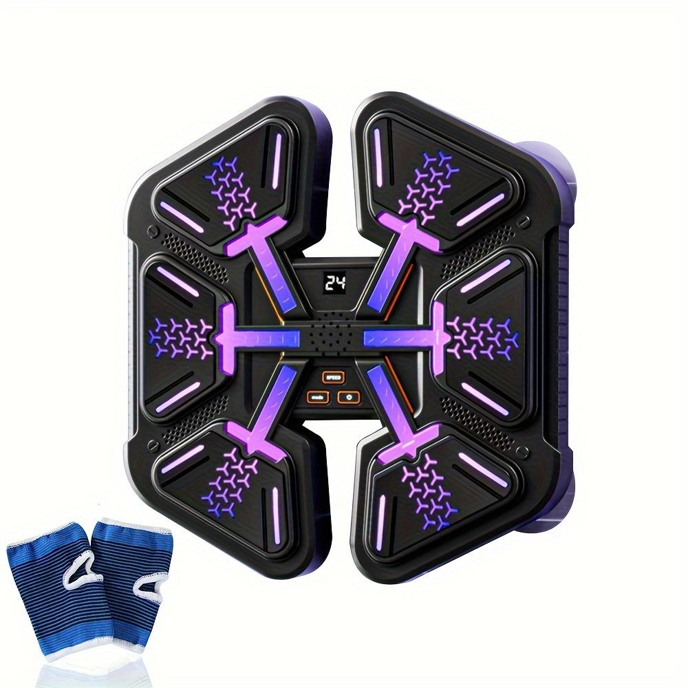Smart Music Boxing Machine - Wall-Mounted Electronic Punch Mat for Home Workout & Training, Durable ABS Material, Purple