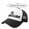 Adjustable Mesh Baseball Cap Foam Mesh Dad Hat Casual I'M EGGSCELLENT Trucker Cap  For Men Women