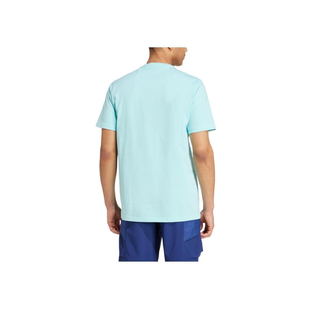 Adidas Футболка Arsenal Comfortable Versatile с коротким рукавом для мужчин, прозрачная, аквамариновая, цвет IT4100