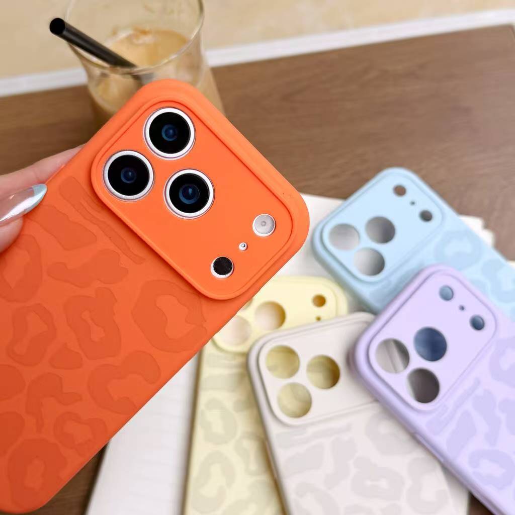 Новый силиконовый чехол для телефона с тиснением под леопарда для IPhone 17 Pro Max 16 Pro Max 15 Pro Max 14, Точные вырезы, Защита камеры, Ударопрочный, Мягкий чехол
