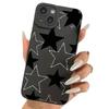 Черно-белый чехол для телефона с принтом пятиконечной звезды для iPhone 16 15 14 13 12 11 Pro Max 7 8 Plus XS Max Ударопрочный силиконовый чехол