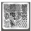 1 PC  Nail Art Templates Stamping Plate Design Flower Butterfly Glass Temperature Lace Stamp Templates Plates Image Decor