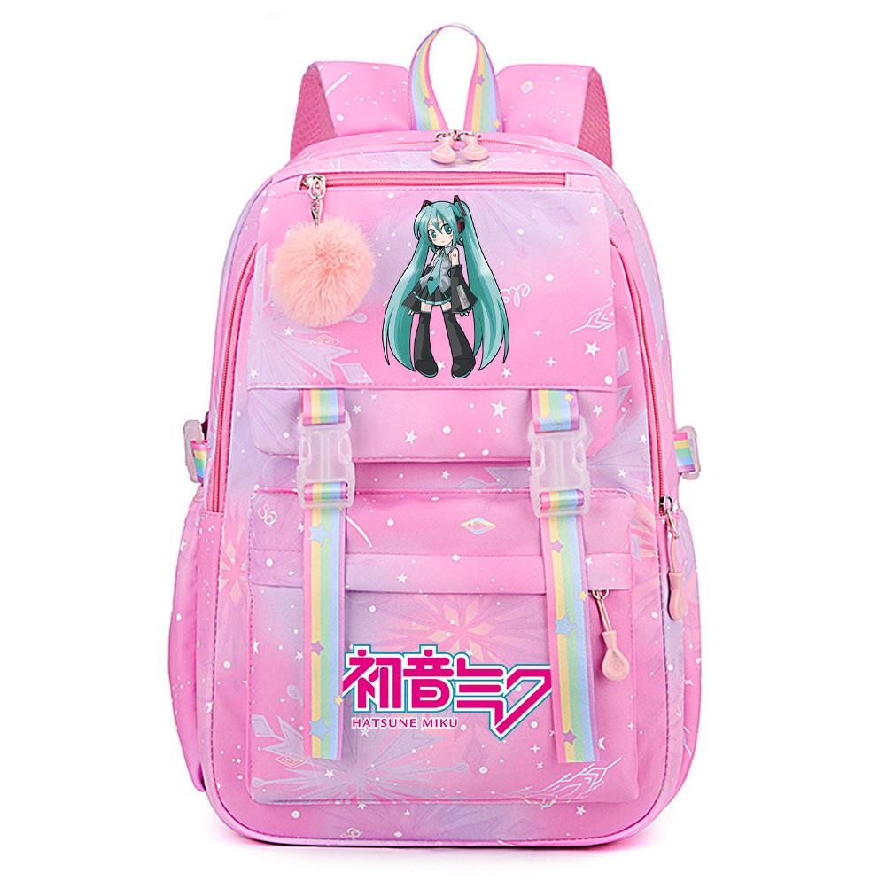 Аниме Аниме Хацунэ Мику С принтом Большой вместимости Водонепроницаемый рюкзак Подросток Студент Девочка Мальчик Школьная сумка Сумка для книг Дорожная сумка