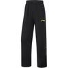 Li Ning Table Tennis Series Mid-Rise Solid Color Logo Knitted Sports Pants Women Bottoms Black AYKU772-1