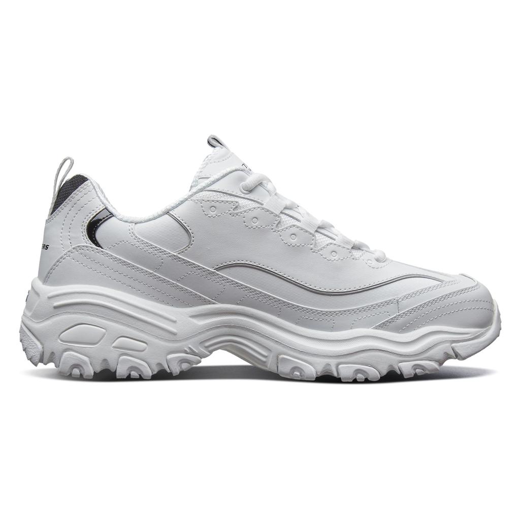Skechers D'Lites 1.0 Height Increasing Casual Shoes Men's White (Unisex) Casual Shoes 52676 WBK
