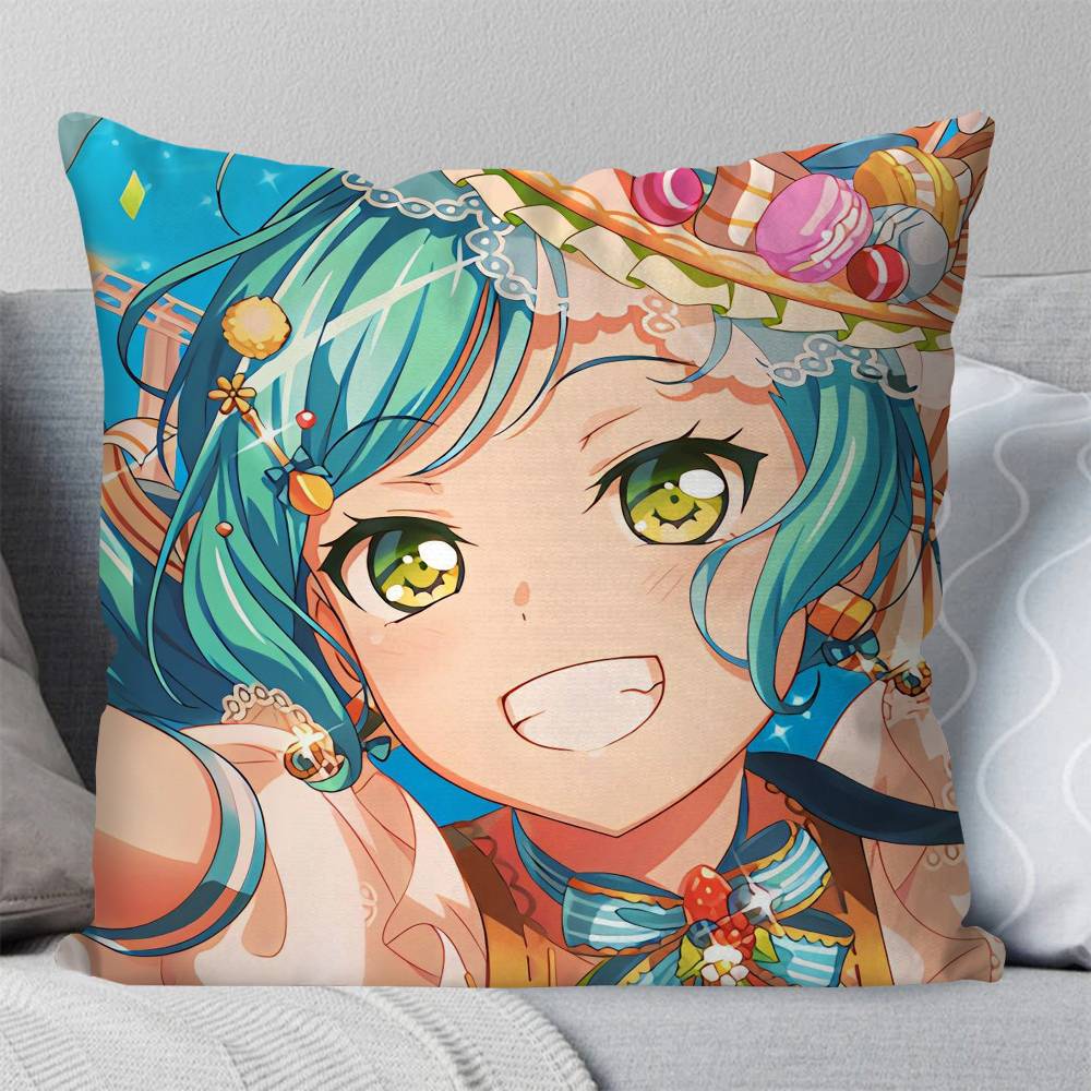 Хикава Хина Аниме BanG DDream Наволочка Модная Квадратная Наволочка Спальня Диван Комната Ins Декор Отдых