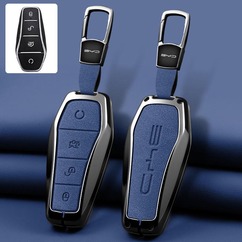Чехол-брелок из цинкового сплава для BYD Seal U DMI Song Plus Atto 3 Han EV Dolphin Mini Sealion 7 Защитный чехол для ключа Аксессуары