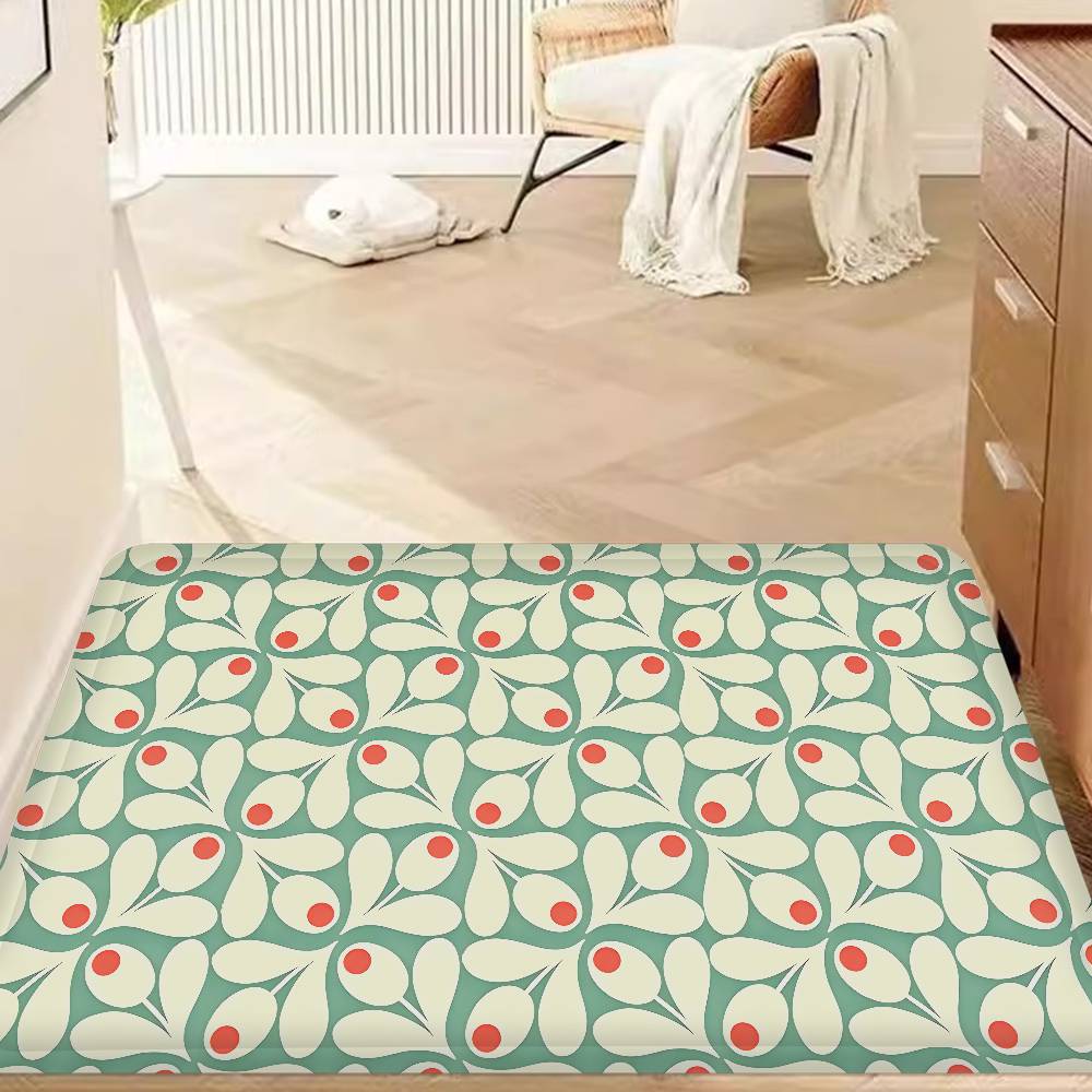 Orla Kiely Leaf Flower Door Mat Nordic Style Bedroom Living Room Doormat Home Balcony Anti-Slip Alfombra