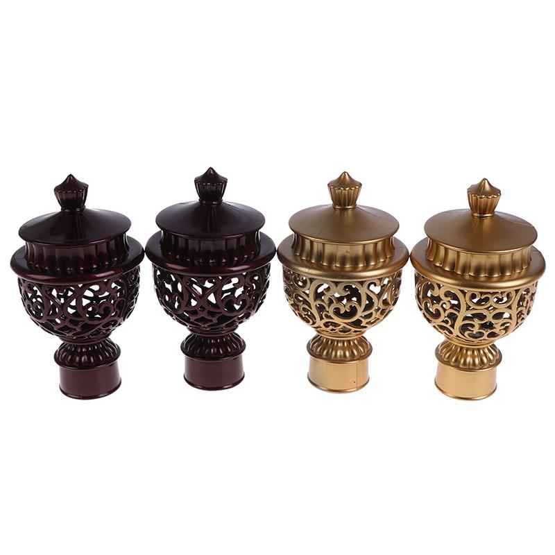 2 шт., наконечники для карнизов, 66 х 115 мм, пластиковые, винтажные, для стержня диаметром 28 мм