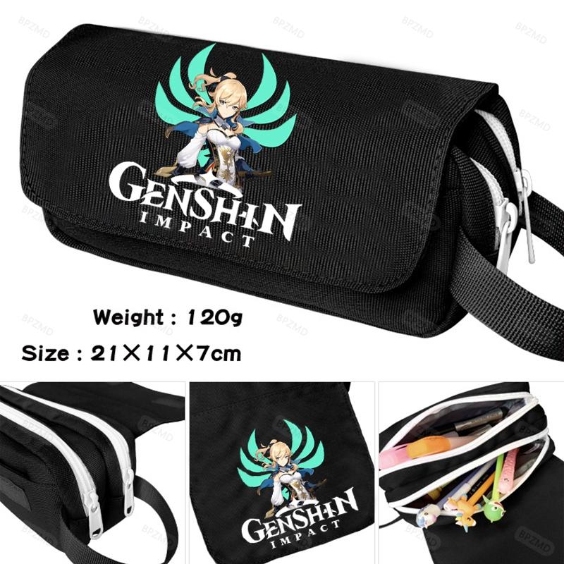 Игровой пенал с рисунком для печати, мальчик, девочка, мультяшный аниме-пенал, детский двухслойный пенал, студенческие сумки для хранения канцелярских принадлежностей для подростков