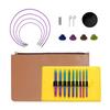 Набор сменных круговых спиц с чехлом и аксессуарами 3 мм - 6,0 мм Алюминиевые круговые спицы Инструмент для вязания