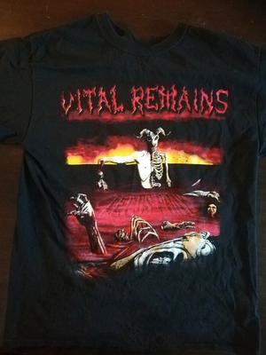 Футболка Vital Remains Let Us Pray Унисекс Хлопковая Футболка Все Размеры от S до 4XL
