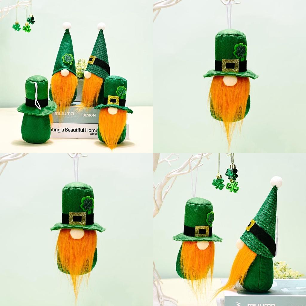 Celebrate St. Patrick's Day With Gnomes Plush Toy Shamrock Faceless Gonk